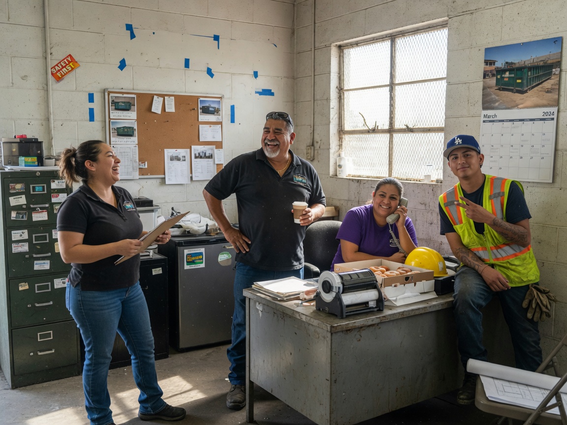 Santa Ana Dumpster Rental pros team